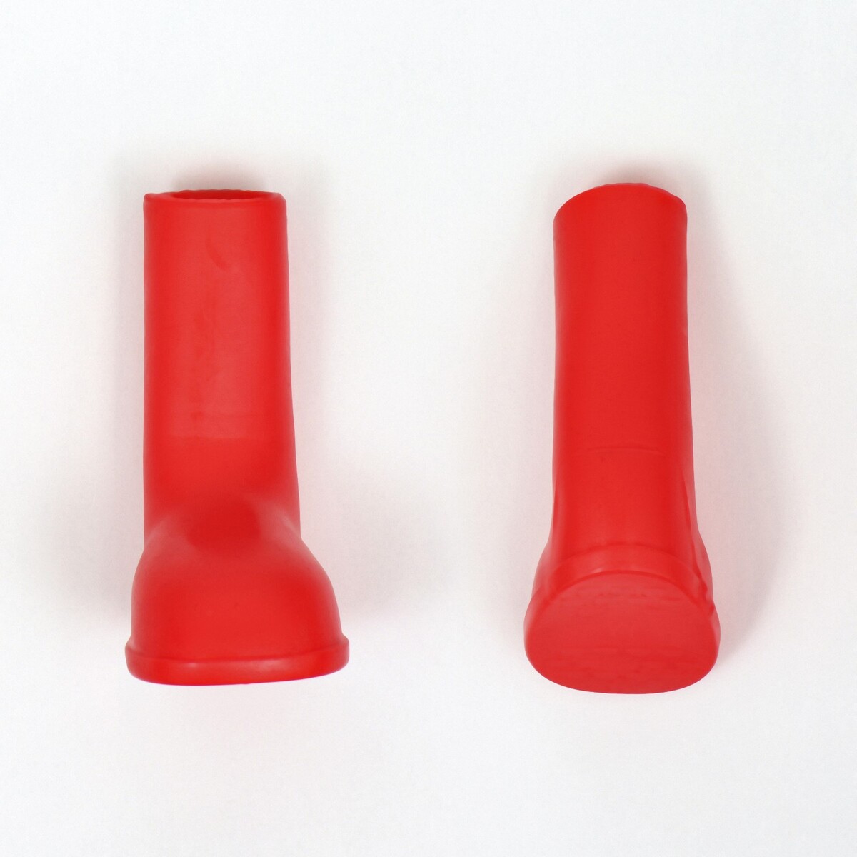 фото Сапоги резиновые для собак, высокие, размер l (6 х 4, 4 х 9 см), красные no brand