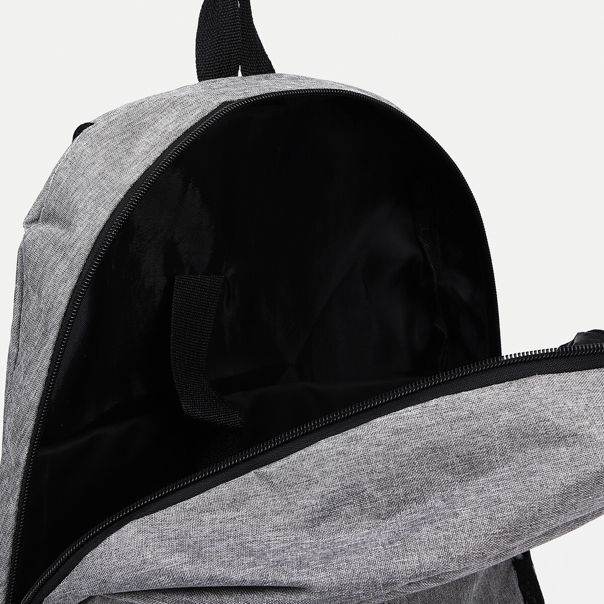 фото Рюкзак мужской на молнии, сумка, косметичка, наружный карман, разъем usb, цвет серый no brand