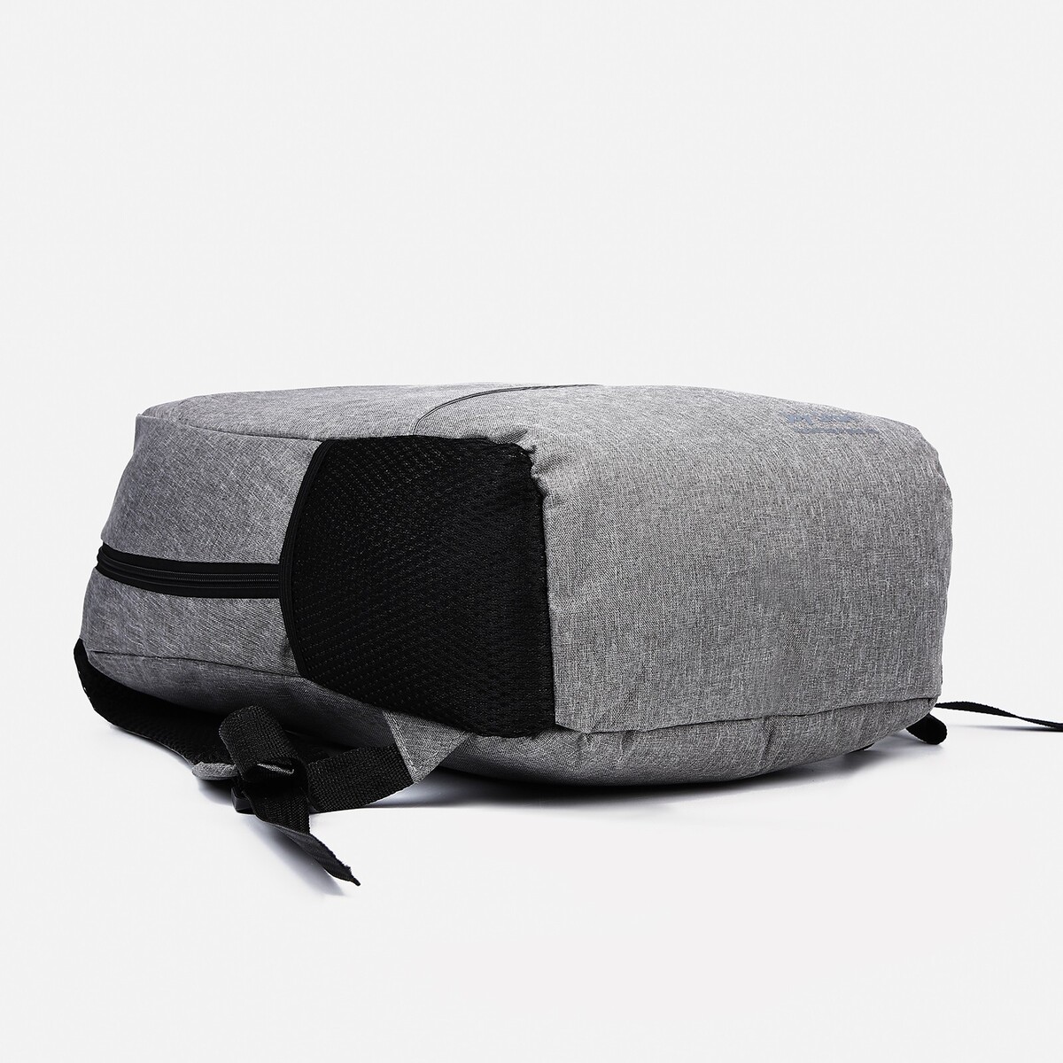 фото Рюкзак мужской на молнии, сумка, косметичка, наружный карман, разъем usb, цвет серый no brand