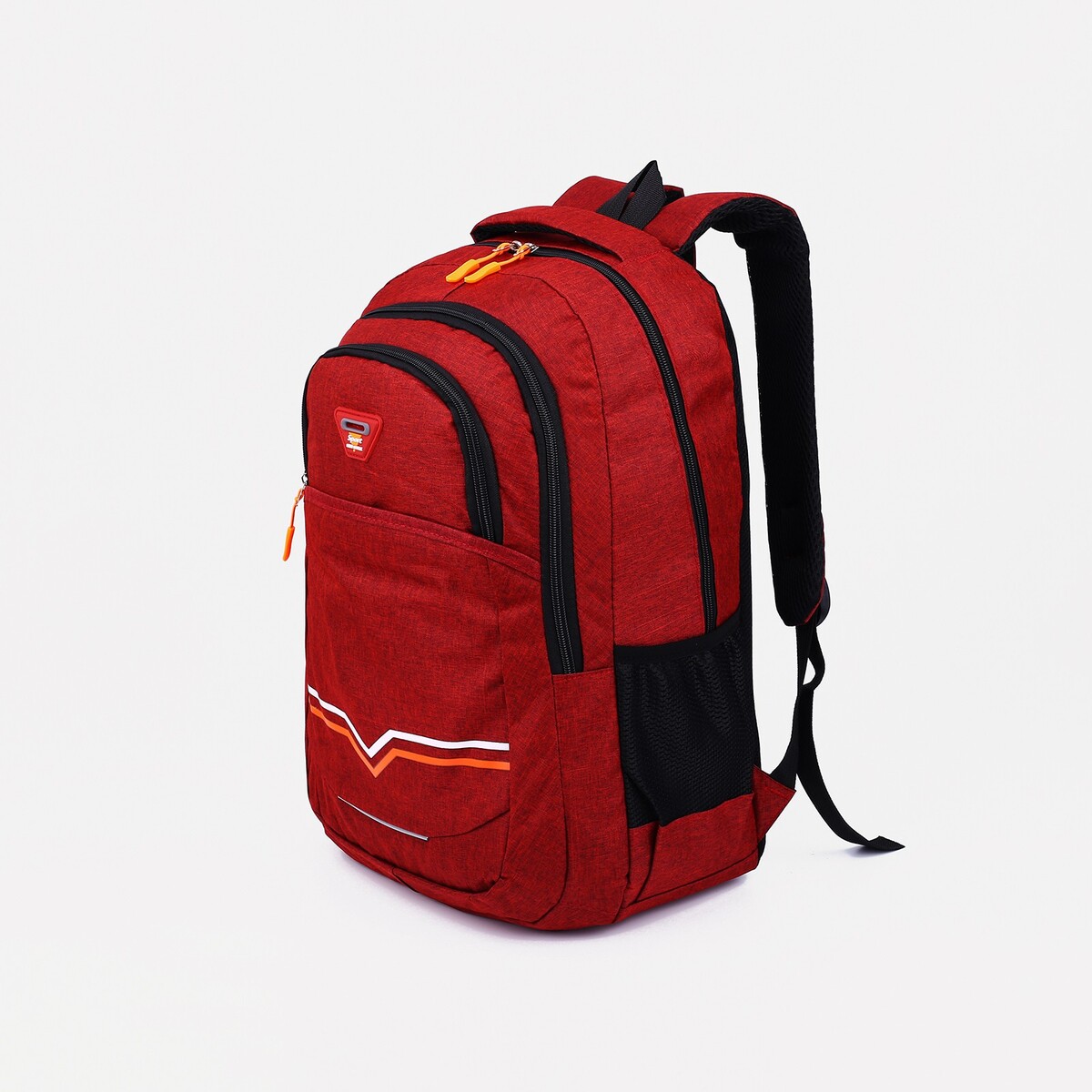 Рюкзак на молнии, 2 наружных кармана, цвет бордовый рюкзак на молнии 2 наружных кармана бордовый