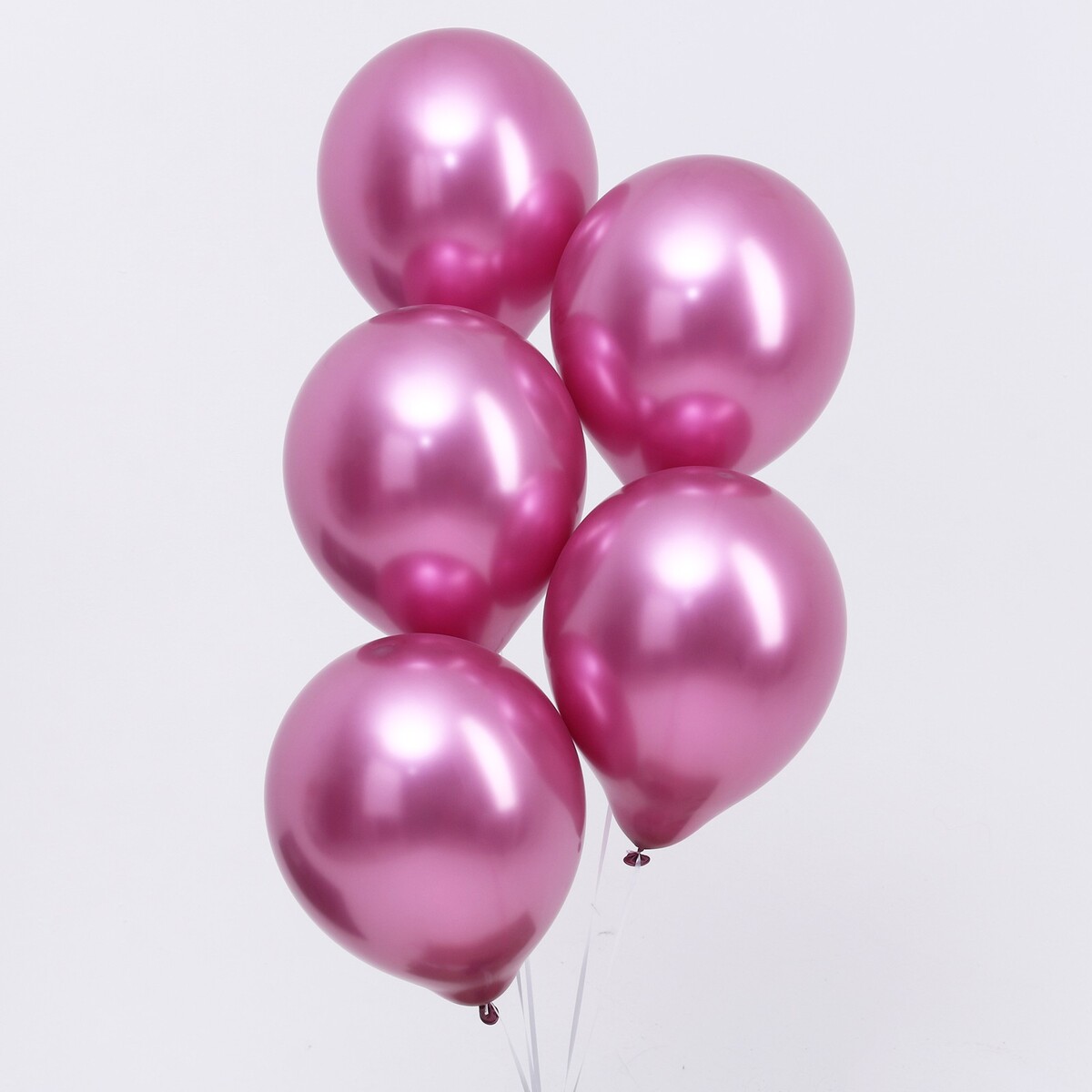 Шар латексный 12“, хром, в наборе 100 шт., цвет насыщенный розовый комплект полотенец в ведёрке leave размер 30x30 см 6 шт в наборе
