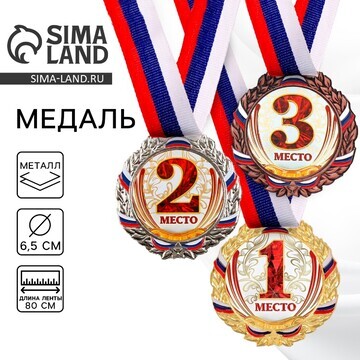 Медаль призовая 075, d= 6,5 см. 3 место.