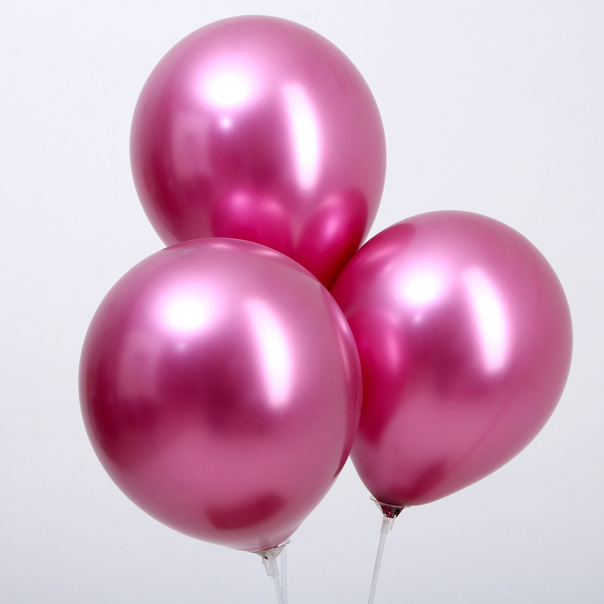 Шар латексный 9 шар латексный 12“ хром в наборе 100 шт насыщенный розовый