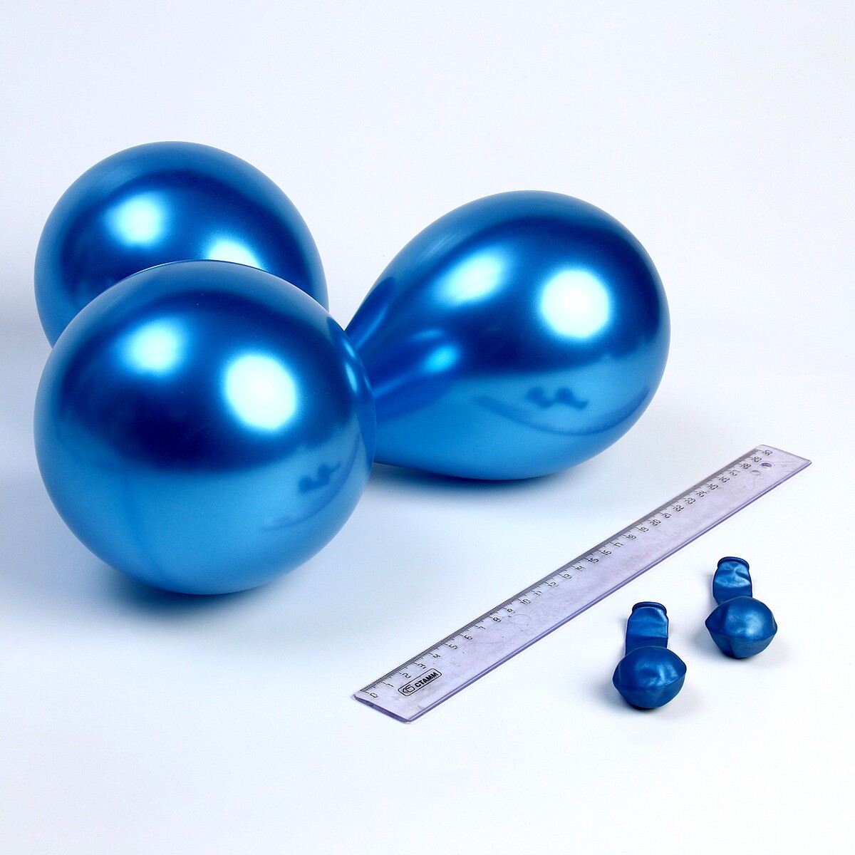 Шар латексный 5“, хром, набор 100 шт, цвет синий шар латексный 9“ хром набор 100 шт металлический бронзовый