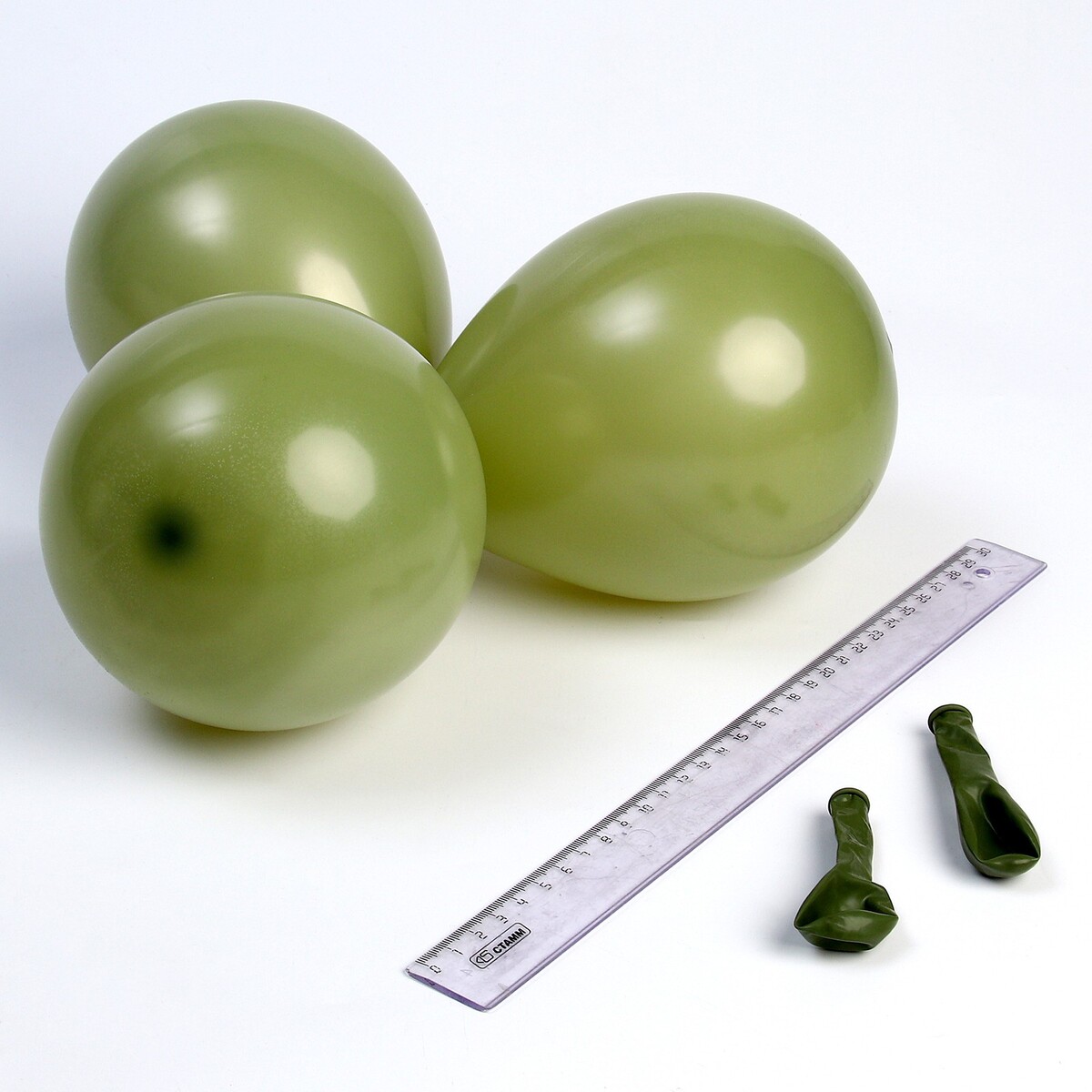 Шар латексный 5“, пастель, набор 100 шт, цвет зеленый авокадо ( avocado green) LETI