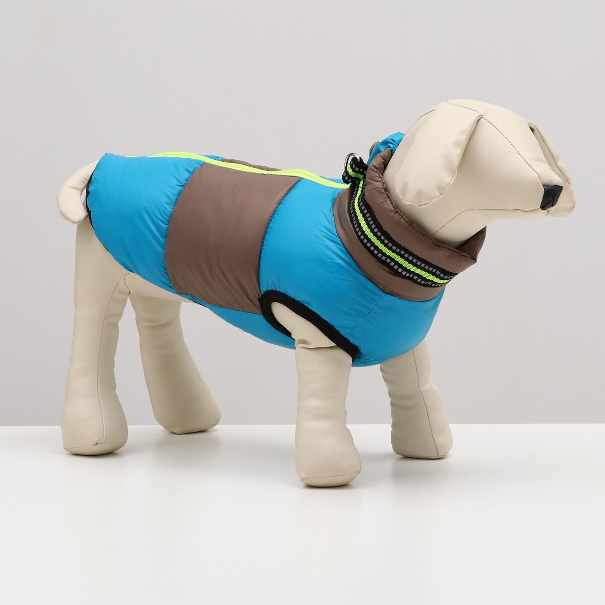 Куртка для собак на молнии, размер 8 (дс 23 см, ог 30, ош 22 см), серо-голубая акриловая краска для моделизма серо голубая