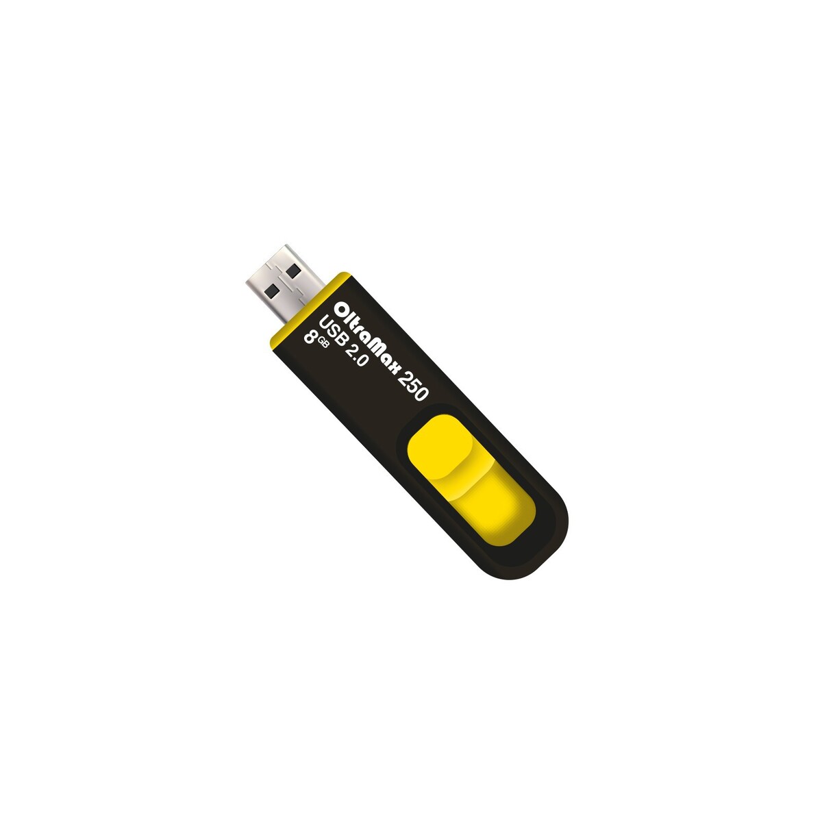 

Флешка oltramax 250, 8 гб, usb2.0, чт до 15 мб/с, зап до 8 мб/с, желтая, Желтый