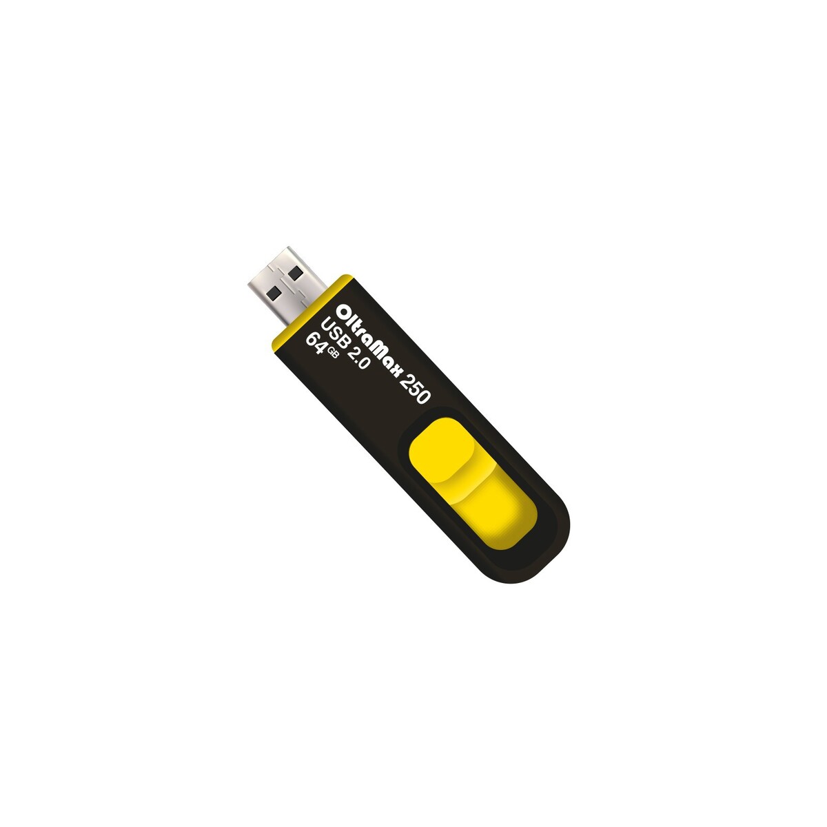 

Флешка oltramax 250, 64 гб, usb2.0, чт до 15 мб/с, зап до 8 мб/с, желтая, Желтый