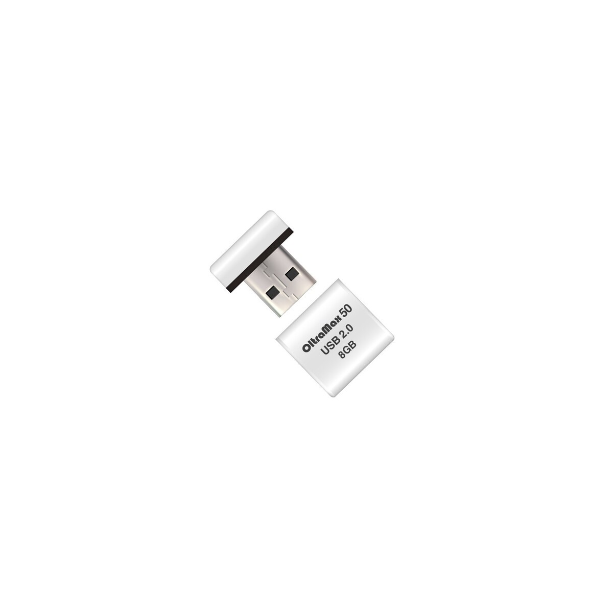 

Флешка oltramax 50, 8 гб, usb2.0, чт до 15 мб/с, зап до 8 мб/с, белая, Белый