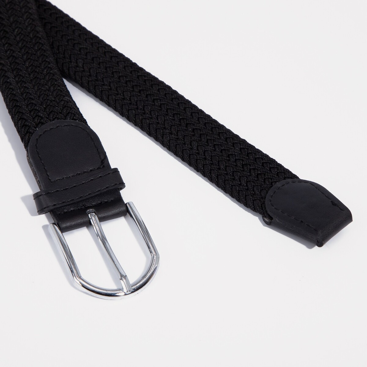 фото Ремень мужской, ширина 3 см, пряжка металл, цвет черный no brand