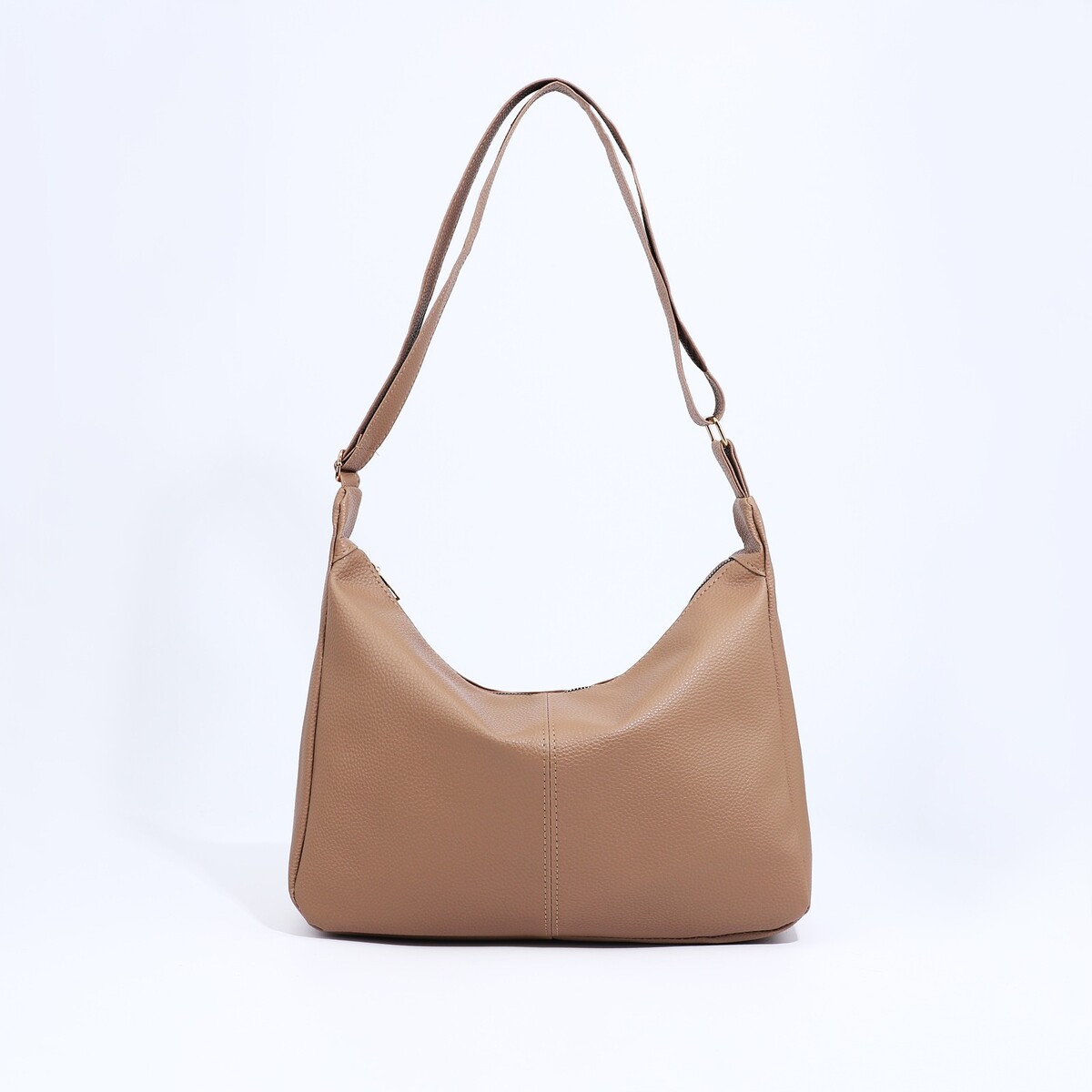 Сумка-мешок на молнии, цвет бежевый сумка женская textura мешок большой размер бежевый