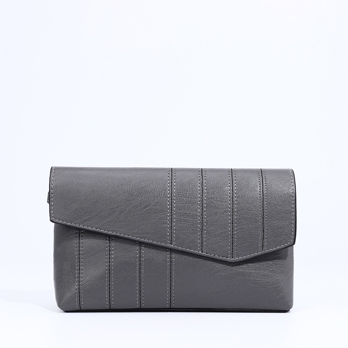 Сумка-клатч на магните, длинный ремень, цвет серый ремень для сумки textura серый