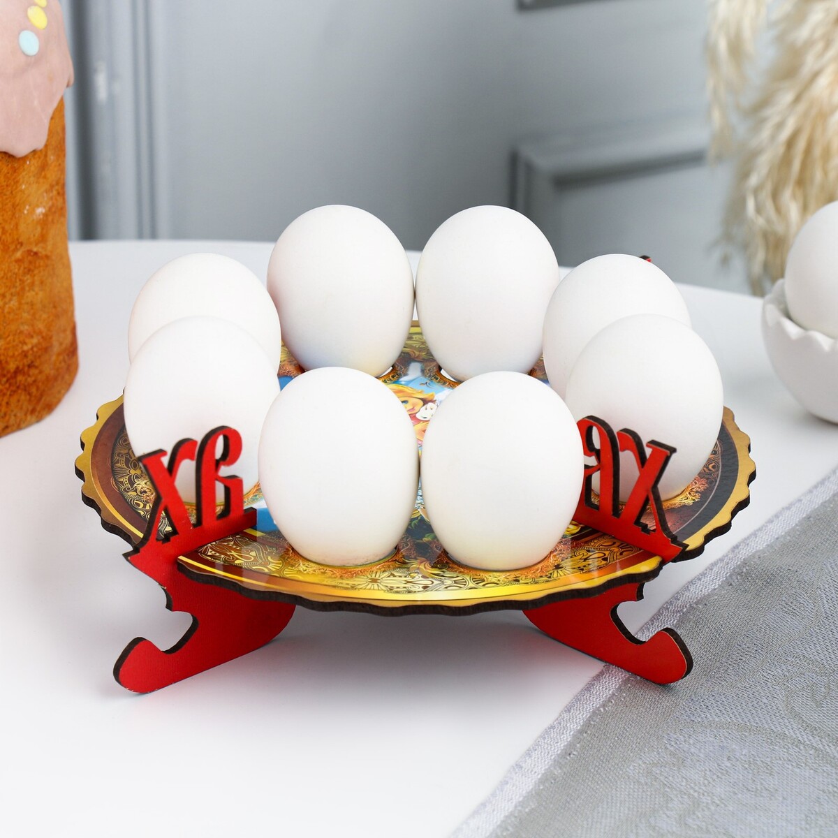 Пасхальная подставка на 8 яиц подставка для яиц пасхальная 9 ячеек 22×22×29 см