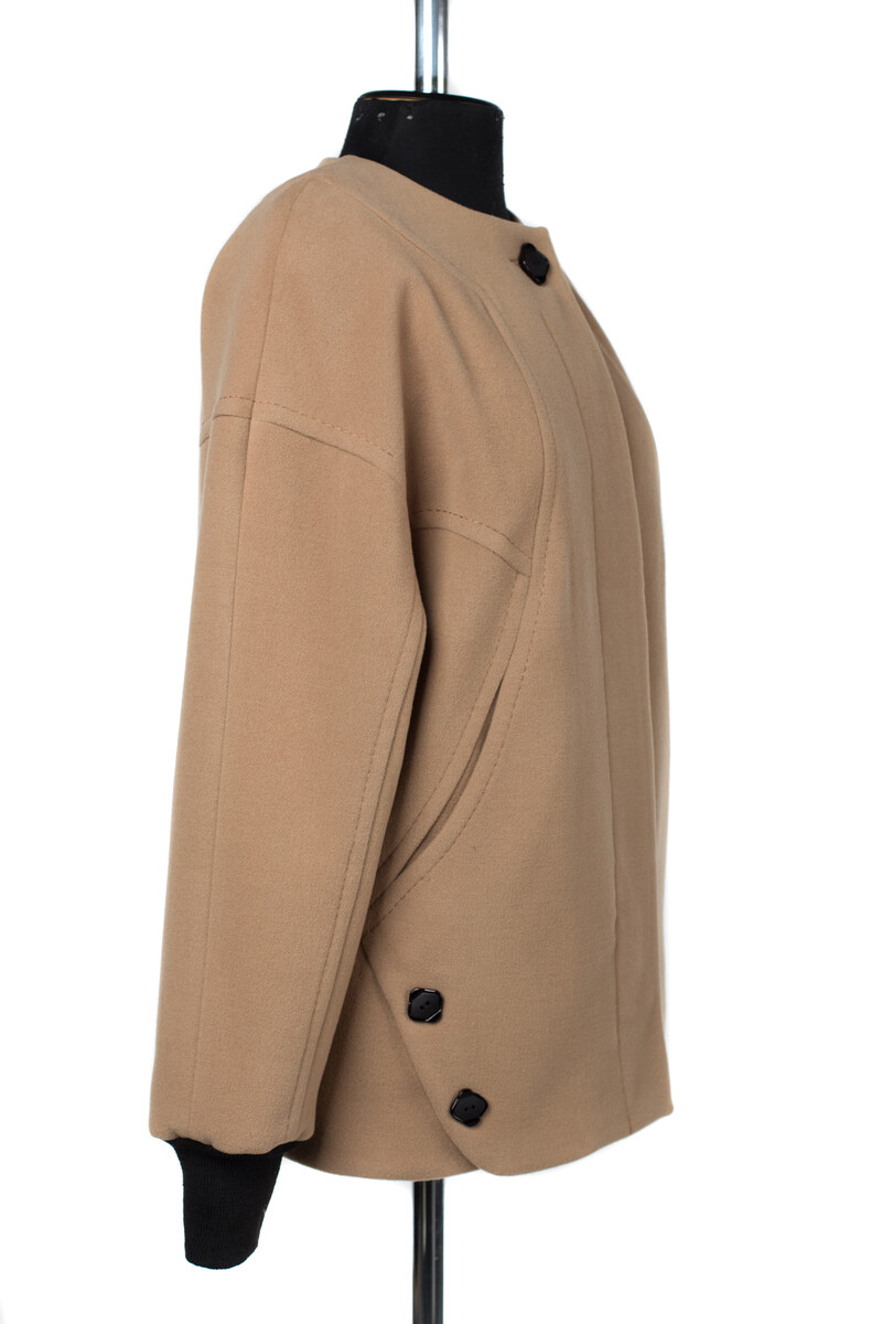 Пальто женское демисезонное EL PODIO, размер 44, цвет песок 02456286 однобортное - фото 5