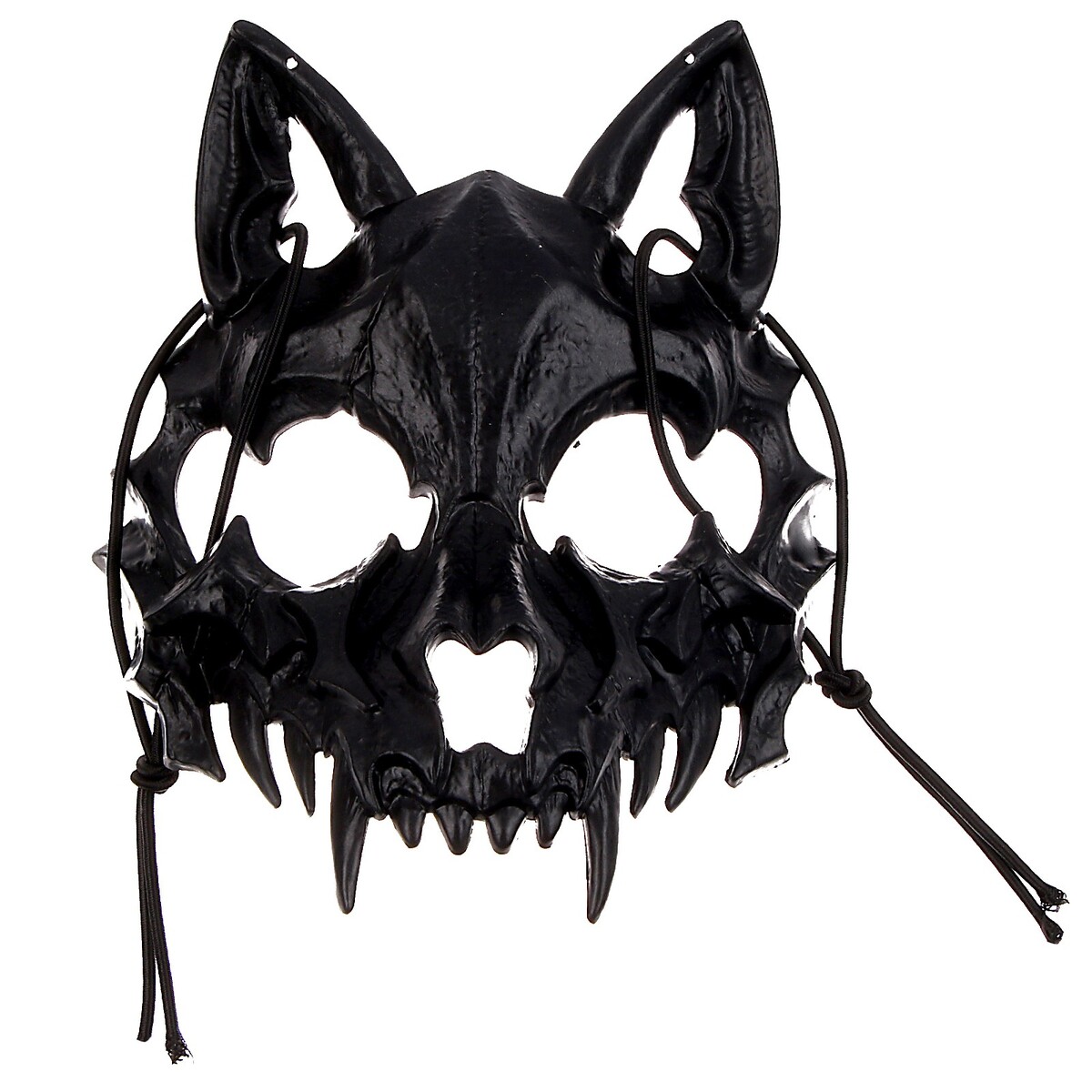 Маска карнавальная маска череп собаки чёрный
