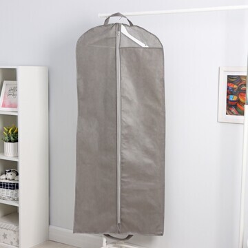Чехол для одежды, 60×140 см, цвет серый