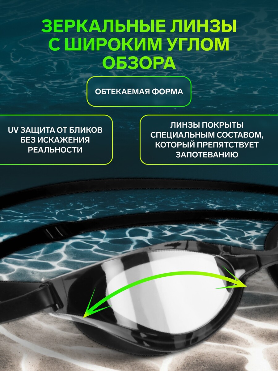 

Очки для плавания onlytop, беруши, набор носовых перемычек, Черный