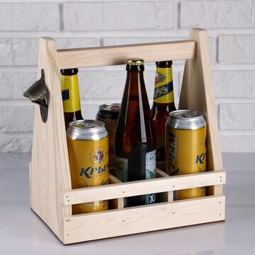 Ящик для пива 27×18×30 см с открывашкой,