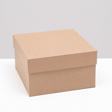 Подарочная коробка крафт, 20 х 20 х11,5 