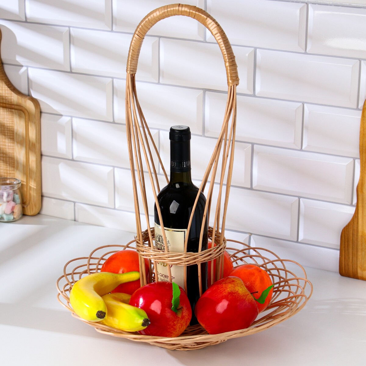 Корзина для шампанского и фруктов, 29×43 см, ива корзина для фруктов 24 см wmf lounge living
