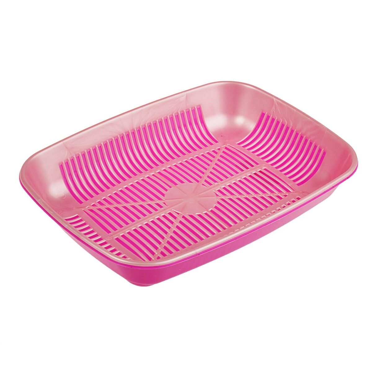 Туалет перламутровый округлый с сеткой 33,5 х 25 х 6 см, розовый-фуксия резинка для волос kari b6798 цв розовый фуксия