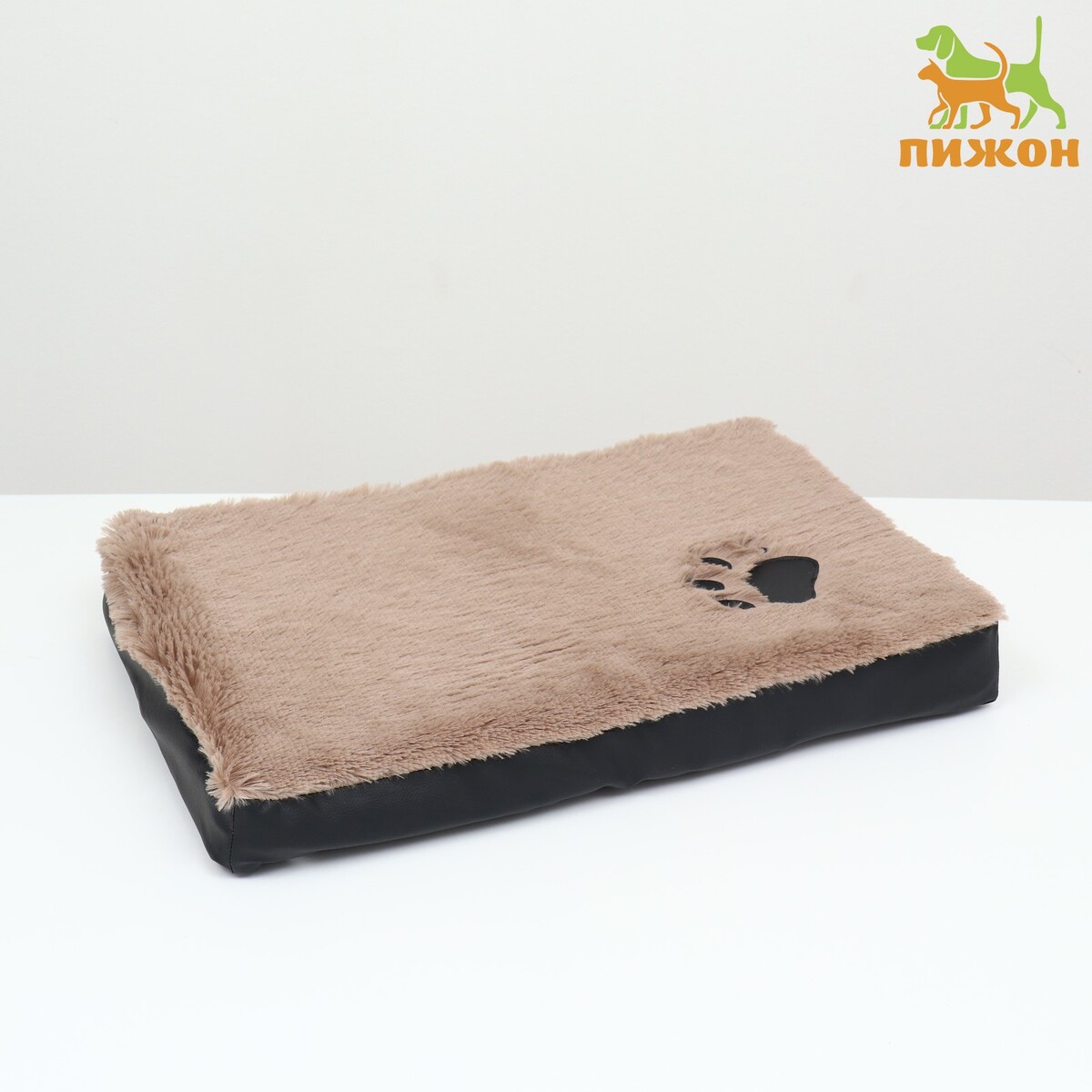 Перина прямоугольная мех, экокожа, периотек, 60 х 40 х 10 см, коричневый носки для мебели cappio коричневый