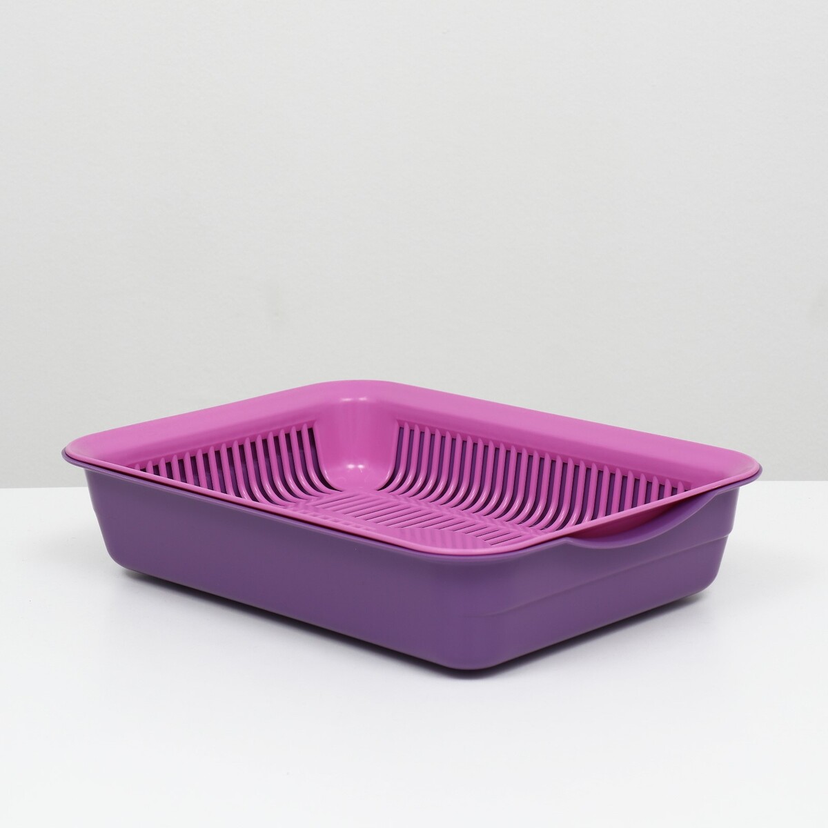 Туалет с сеткой, 35,5х26х7 см, лоток фиолетовый/сетка розовая форма для запекания 28 х 18 см tognana p cook фиолетовый