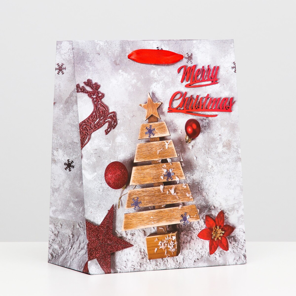 

Пакет подарочный новогодний ламинированный, Разноцветный