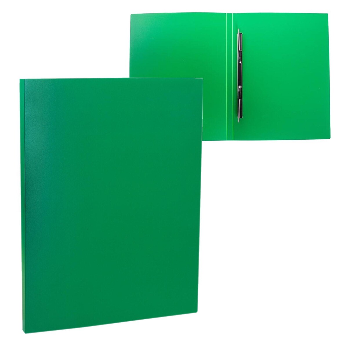 Папка с пластиковым скоросшивателем а4, 500 мкм, корешок 14 мм, calligrata, до 100 листов, зеленая