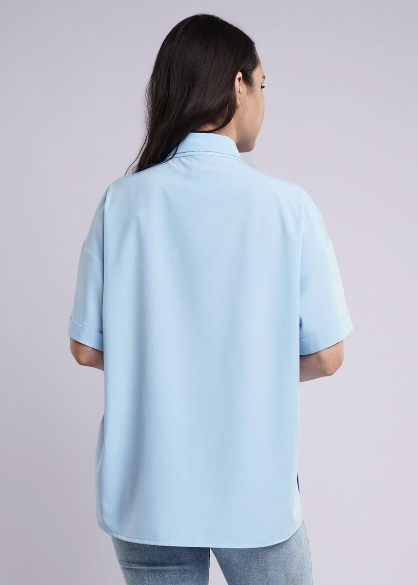 Блузка рубашка CLEVER, размер 42, цвет голубой 02513044 - фото 2