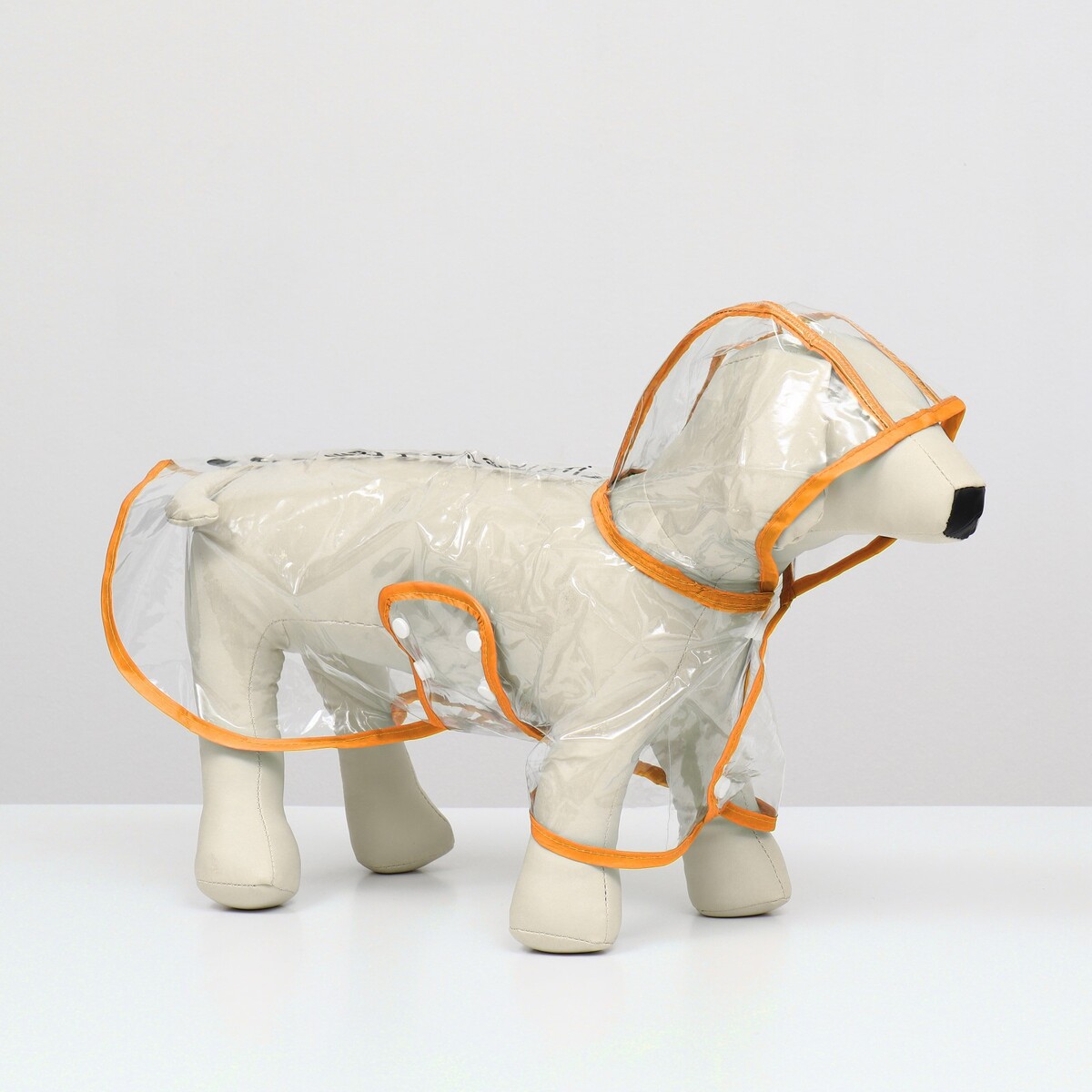 Дождевик для собак, размер s (дс 22, ог 35-38, ош 36 см), оранжевый повязка на голову onlytop оранжевый