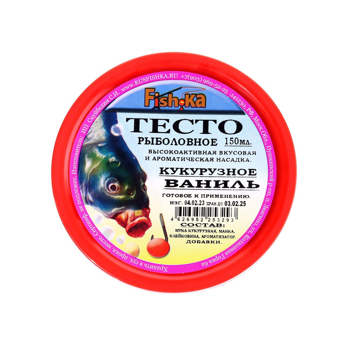 

Тесто готовое кукурузное fish.ka, ваниль, 150 мл
