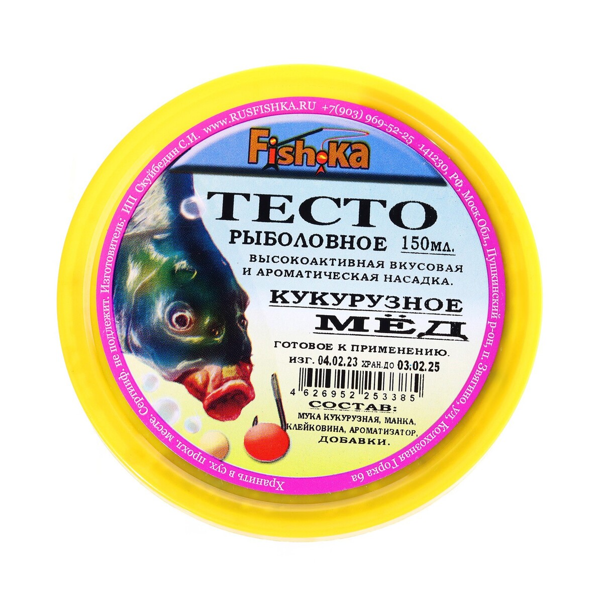 

Тесто готовое кукурузное fish.ka, мёд, 150 мл