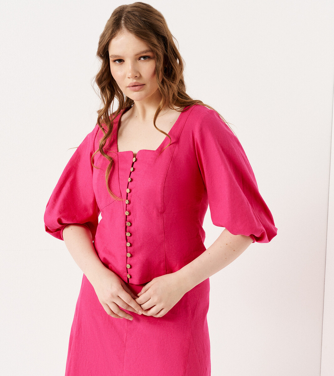 Комплект женский (блузка, юбка) Panda, размер 46, цвет розовый 02528540 - фото 2