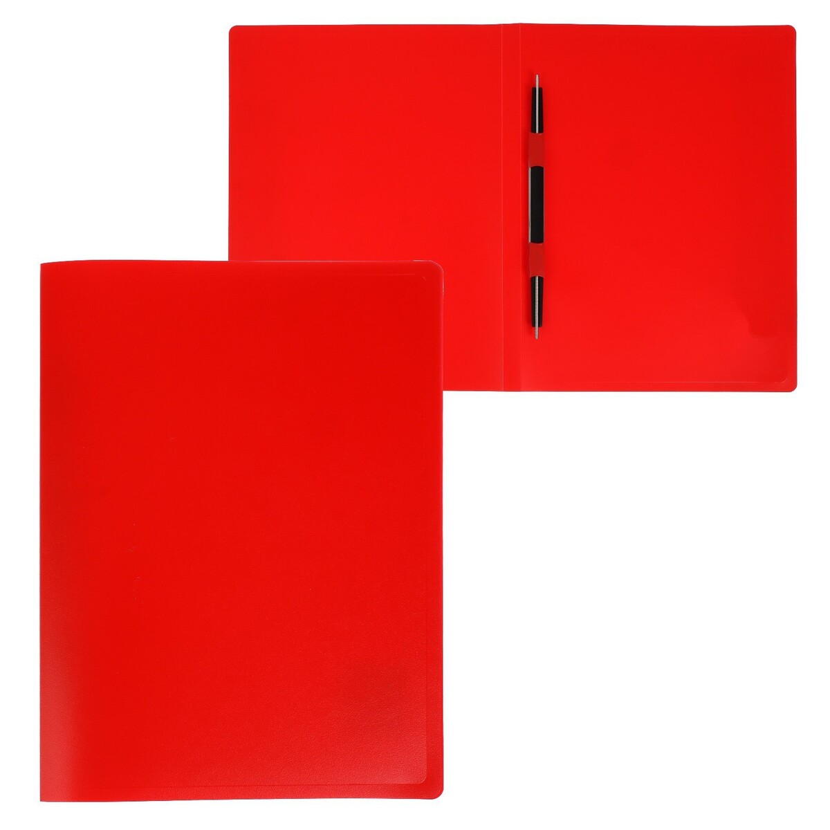 Папка с пластиковым скоросшивателем а4, 500 мкм, корешок 14 мм, calligrata, до 100 листов, красная папка скоросшиватель erich krause classic красный