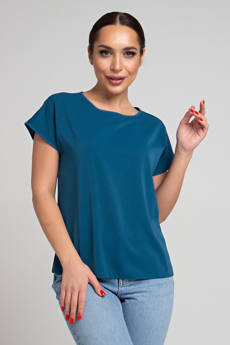 Блузка SEZONI, размер 42, цвет бирюзовый 02532157 - фото 1