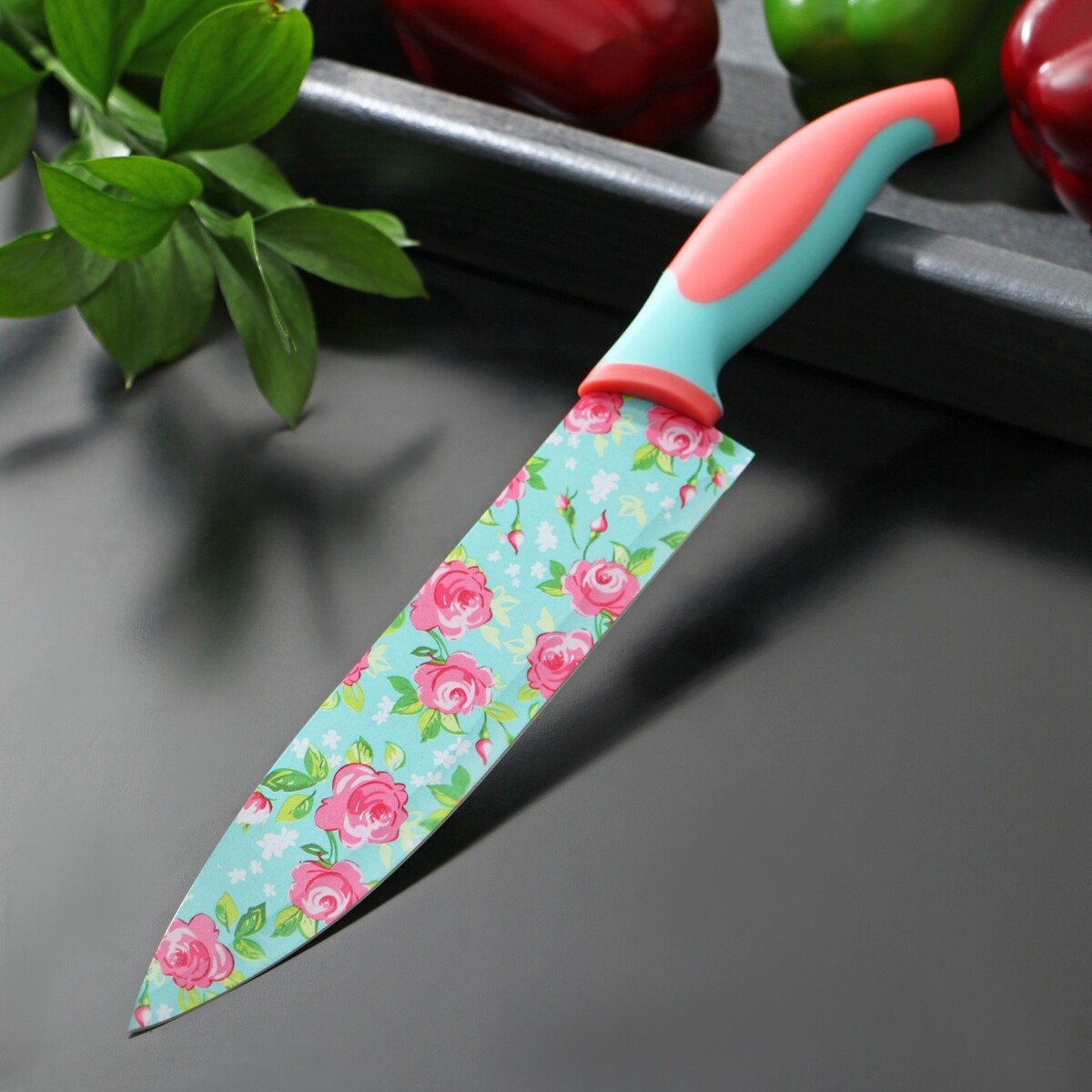 Нож кухонный кухонный с антиналипающим покрытием доляна