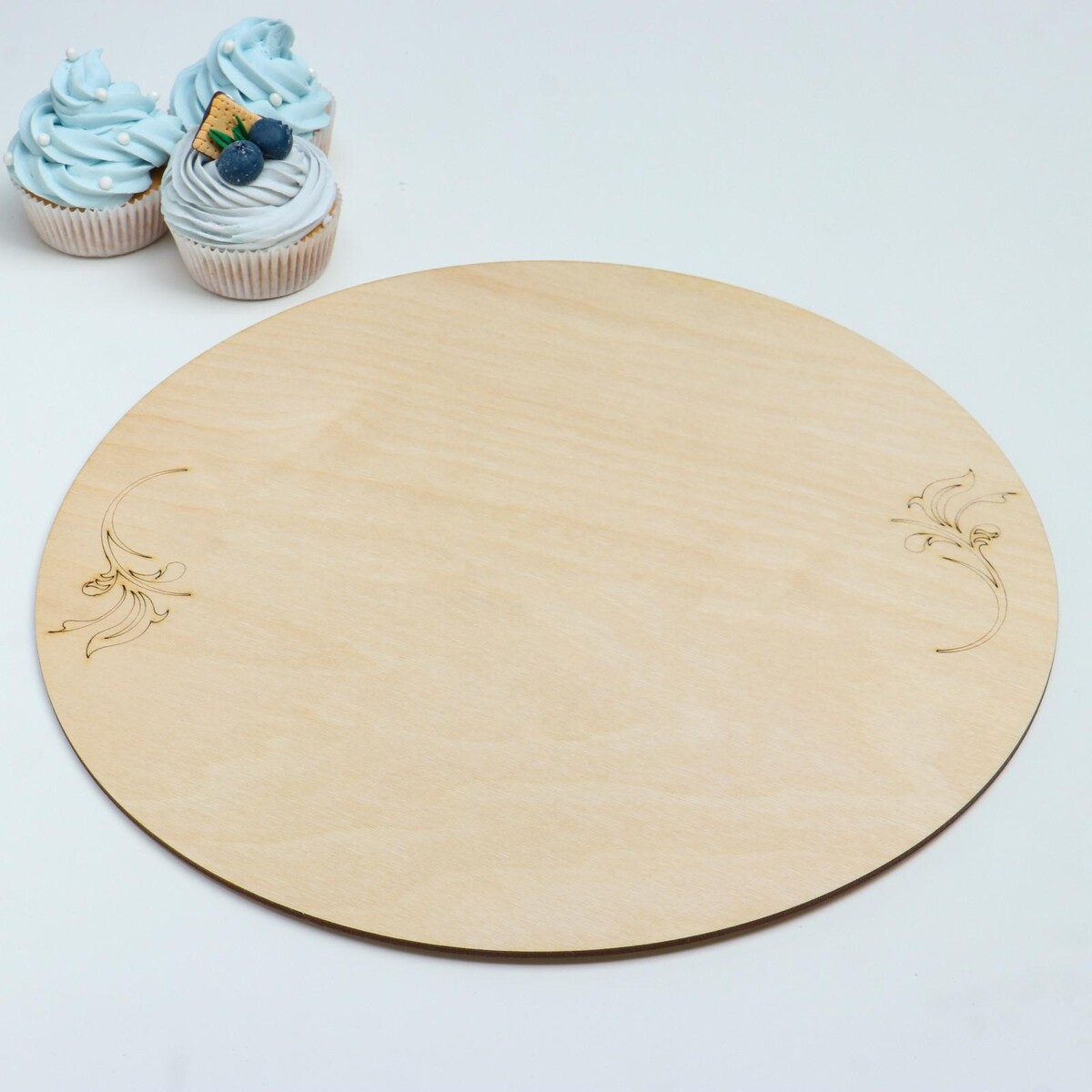 Подставка для торта круглая салфетка для стола полимер 38х38 см круглая кремовая y6 2545