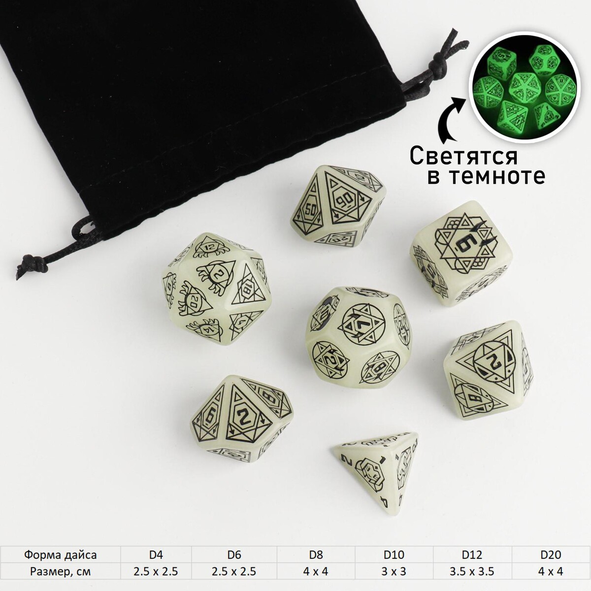 Набор кубиков для d&d (dungeons and dragons, днд), серия: d&d, набор для творчества origami оригами алмазные узоры серия мудрый взгляд лев 30 30см арт 06106