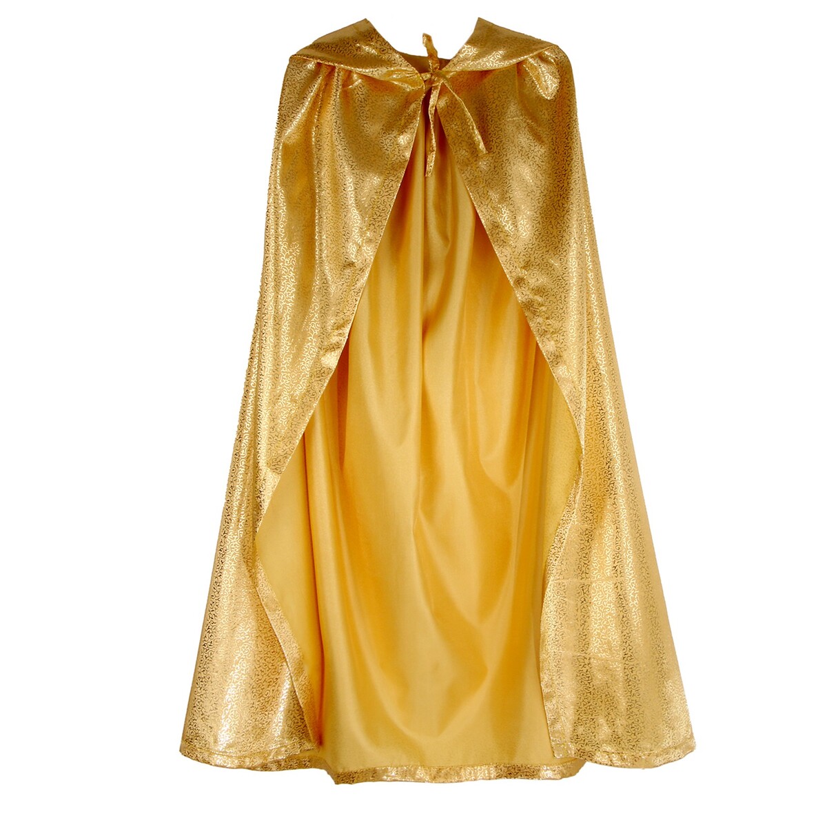Карнавальный плащ детский,атлас,цвет золото с завитком длина 85см