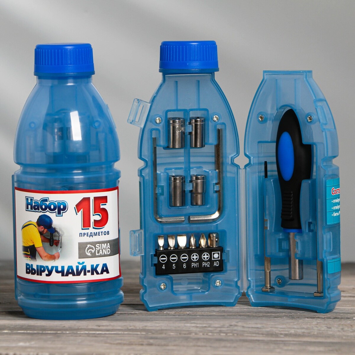 Набор инструментов в бутылке послание в бутылке