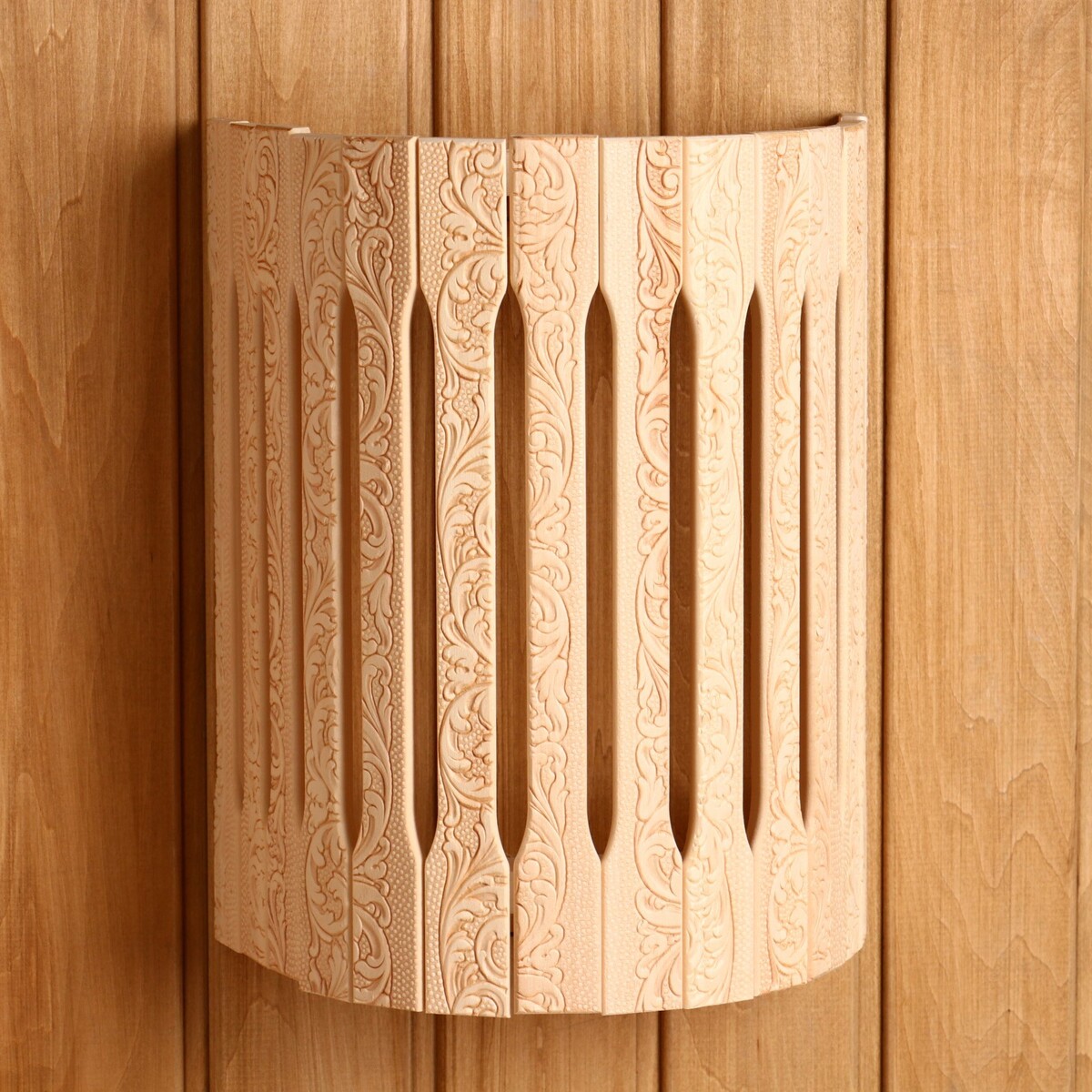Абажур деревянный, полукруглый антисептик русские узоры огнебио для дерева 2 гр 10 л