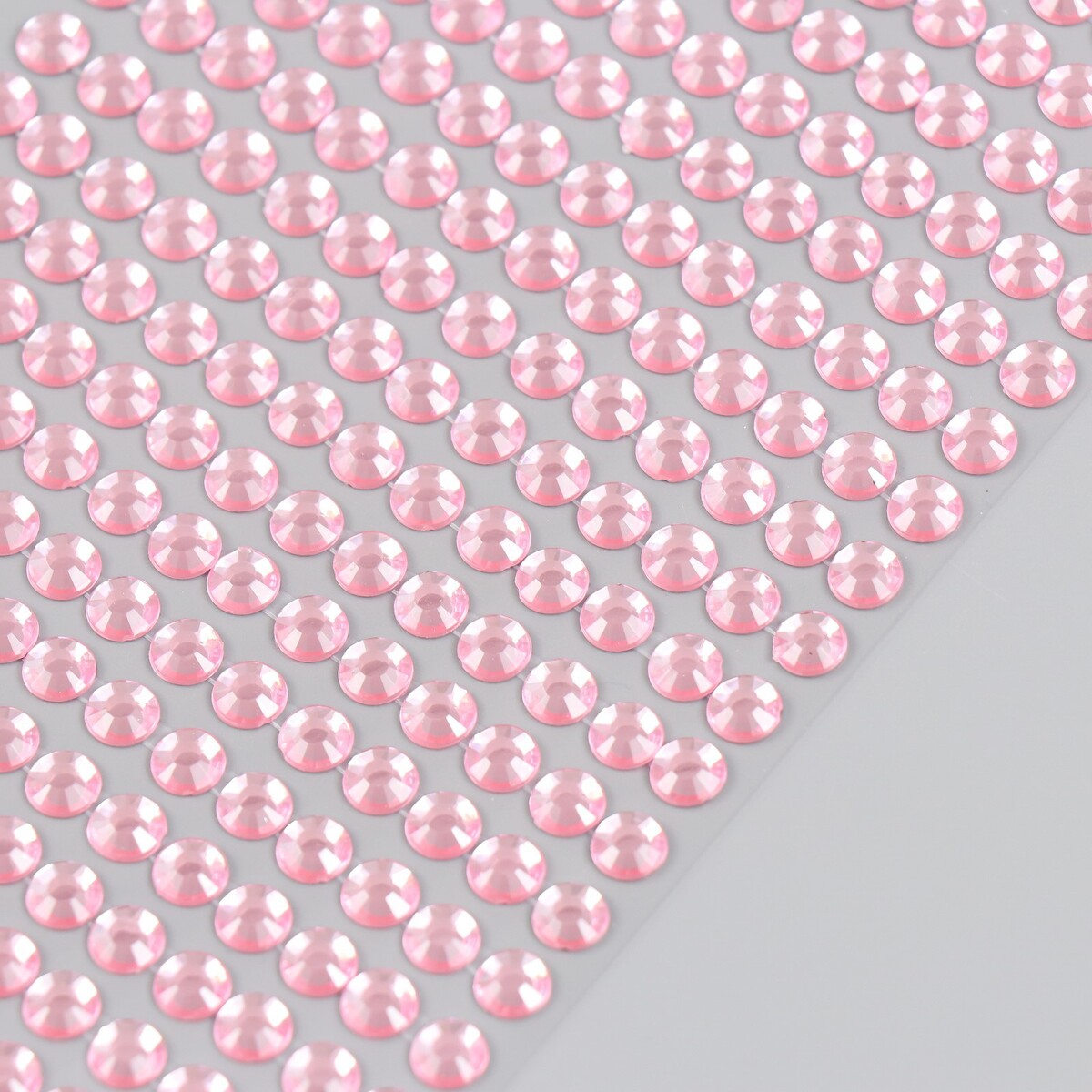 Полубусины самоклеющиеся d 6 мм, розовый