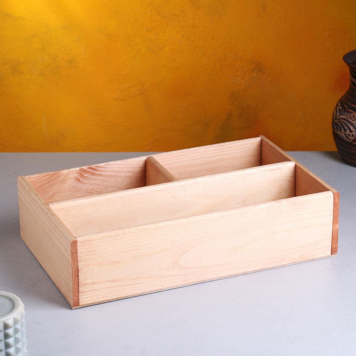 Ящик деревянный 20.5×34.5×10 см подарочный комодик ящик деревянный 30×20×10 см подарочный с реечной крышкой состаренный