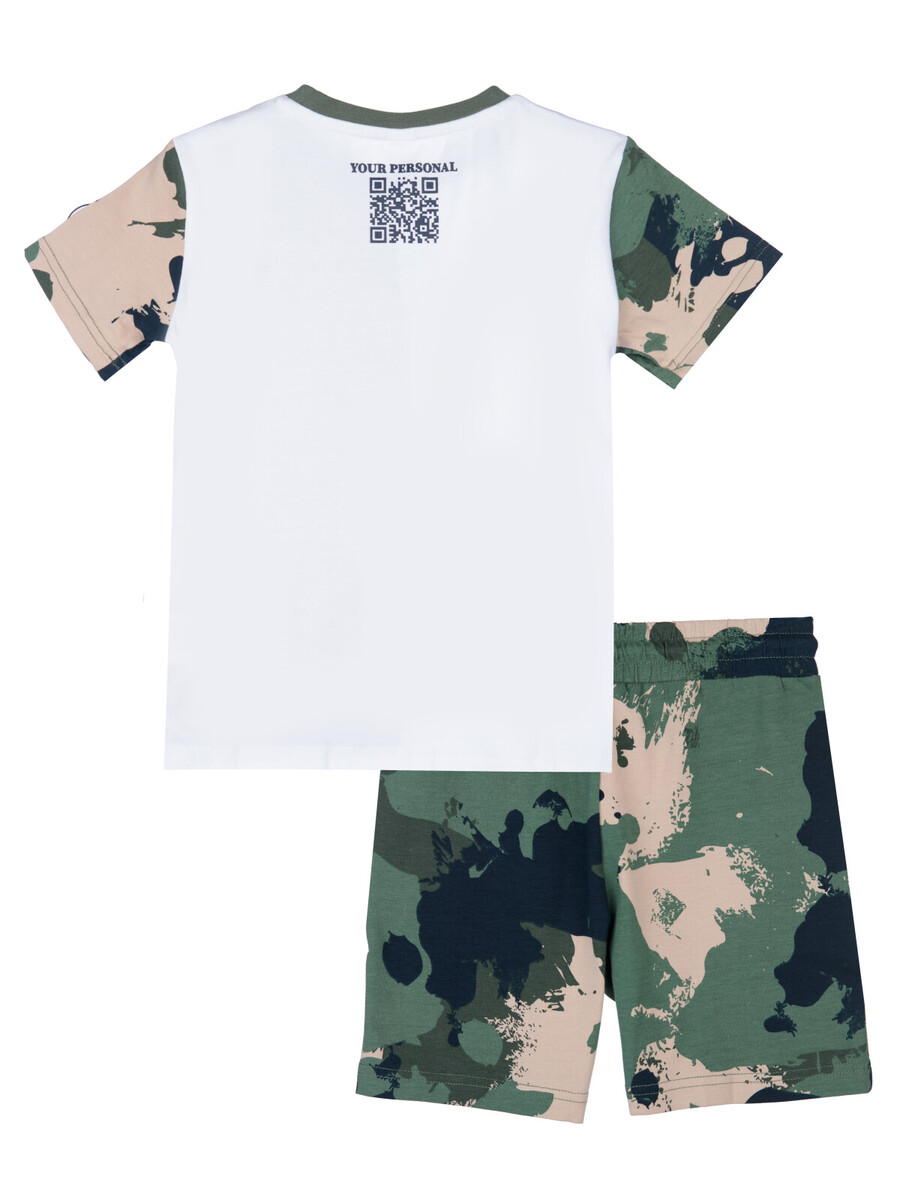Комплект трикотажный фуфайка футболка шорты PLAYTODAY, размер рост 98 см, цвет белый 02597753 - фото 6