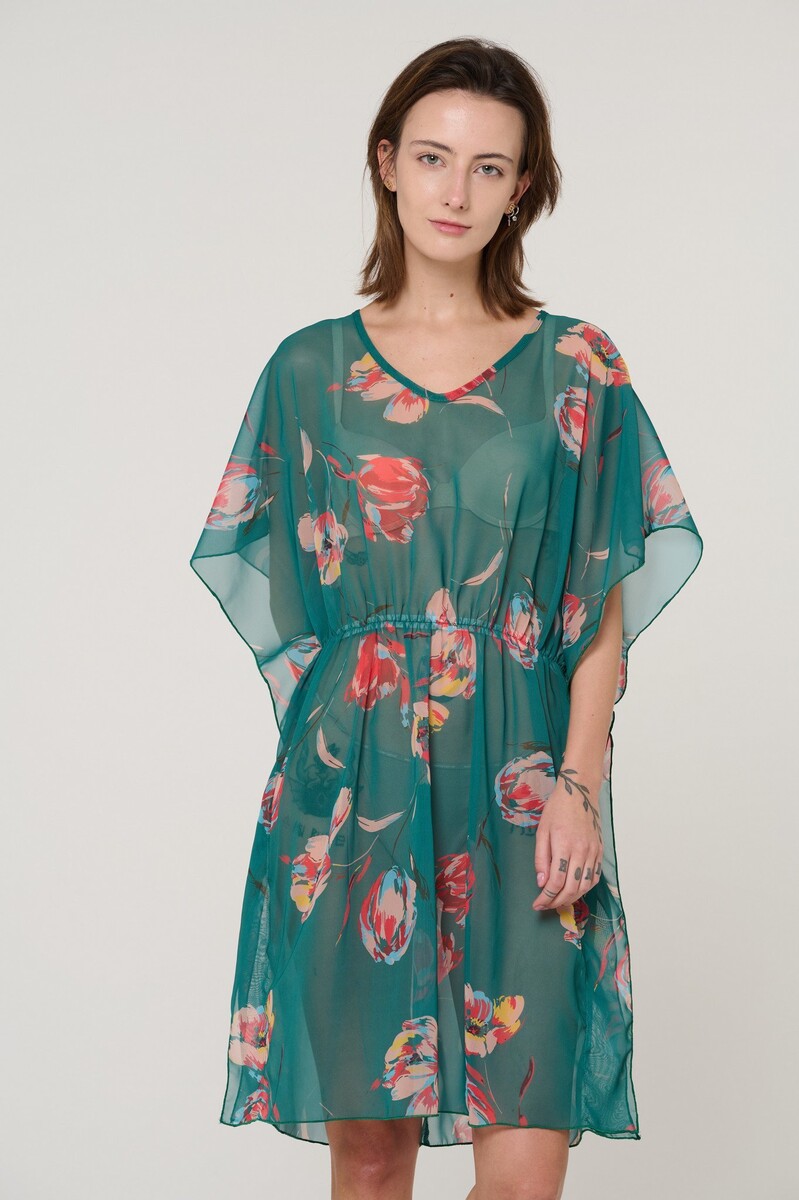 Платье пляжное Mix-Mode, размер 46, цвет зеленый 02607978 - фото 4