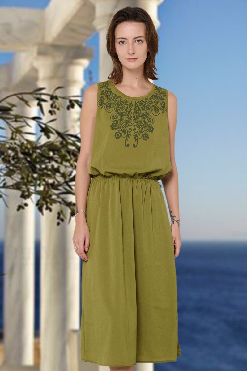 Платье Mix-Mode, размер 48, цвет зеленый 02607979 - фото 1