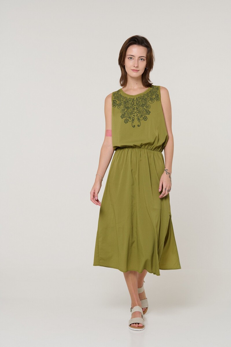 Платье Mix-Mode, размер 48, цвет зеленый 02607979 - фото 2