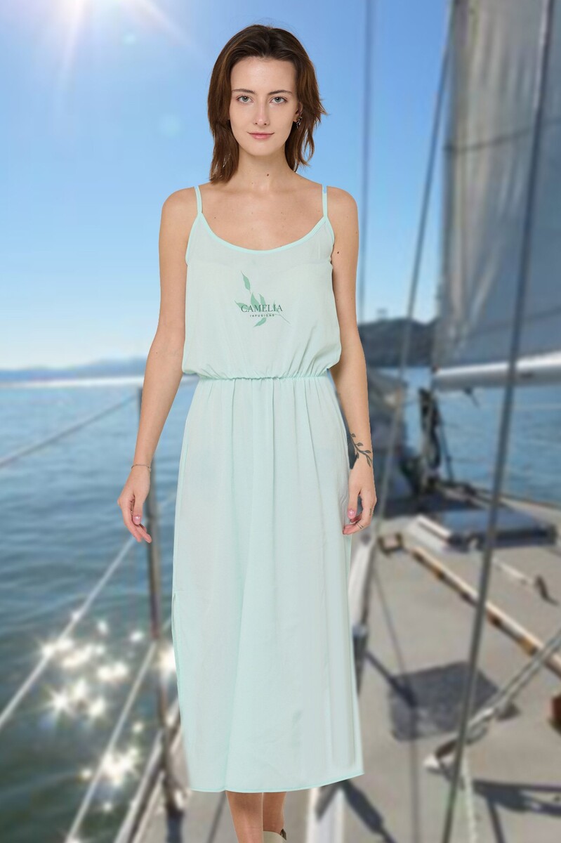 Платье пляжное Mix-Mode, размер 46, цвет зеленый 02607994 - фото 1