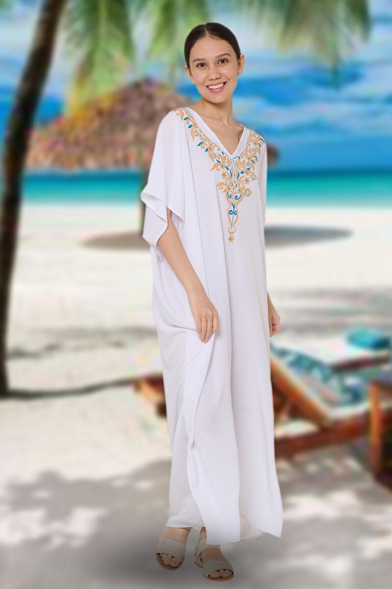 Платье пляжное Mix-Mode, размер 48, цвет белый 02639364 - фото 1